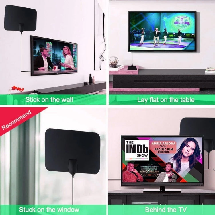AN-1002 5dBi/25dBi 실내용 HDTV 안테나 흡착판 포함, VHF170-230/UHF470-862MHz, AN-1002