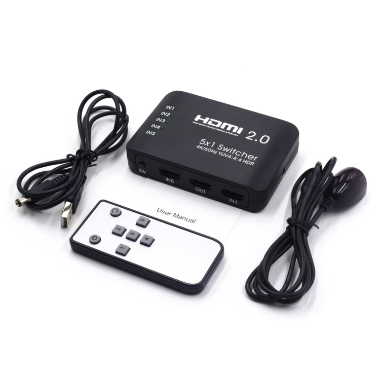 AYS-51V20 HDMI 2.0 5x1 4K 울트라 HD 스위치 스플리터, 5x1 4K