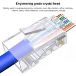 10개 Cat6e 쉴드 없는 패스 스루 RJ45 커넥터 모듈러 플러그, Cat6e 쉴드 없는 패스