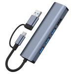 BYL-2208TU 5-in-2 USB + USB-C / 타입-C to USB 다기능 도킹 스테이션 허브 어댑터, BYL-2208