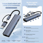 BYL-2208TU 5-in-2 USB + USB-C / 타입-C to USB 다기능 도킹 스테이션 허브 어댑터, BYL-2208