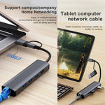 BYL-2208TU 5-in-2 USB + USB-C / 타입-C to USB 다기능 도킹 스테이션 허브 어댑터, BYL-2208