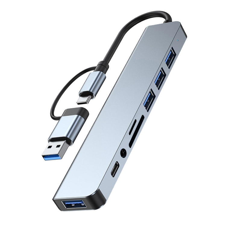 BYL-2218TU 8-in-1 USB + USB-C / 타입-C to USB 다기능 도킹 스테이션 허브 어댑터, BYL-2218TU