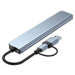 BYL-2218TU 8-in-1 USB + USB-C / 타입-C to USB 다기능 도킹 스테이션 허브 어댑터, BYL-2218TU