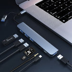 BYL-2218TU 8-in-1 USB + USB-C / 타입-C to USB 다기능 도킹 스테이션 허브 어댑터, BYL-2218TU