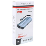 BYL-2209 6-in-1 USB-C / Type-C to USB 다기능 도킹 스테이션 허브 어댑터, BYL-2209