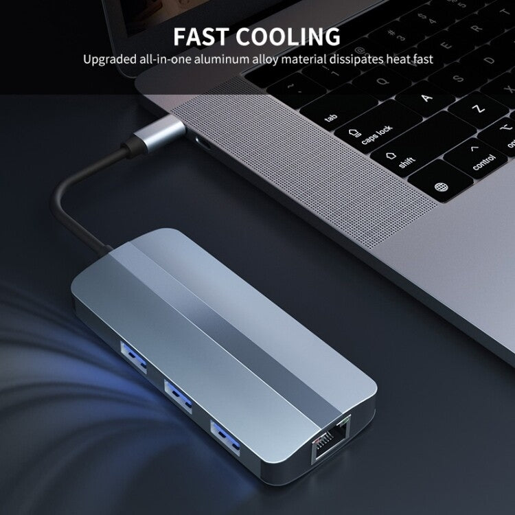 BYL-2209 6-in-1 USB-C / Type-C to USB 다기능 도킹 스테이션 허브 어댑터, BYL-2209