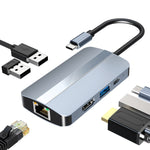BYL-2203 6-in-1 USB-C / Type-C to USB 다기능 도킹 스테이션 허브 어댑터, BYL-2203