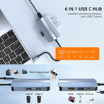 BYL-2203 6-in-1 USB-C / Type-C to USB 다기능 도킹 스테이션 허브 어댑터, BYL-2203