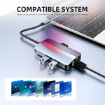 BYL-2203 6-in-1 USB-C / Type-C to USB 다기능 도킹 스테이션 허브 어댑터, BYL-2203