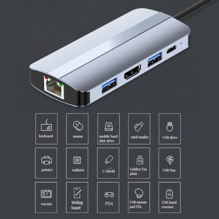 BYL-2206 9-in-1 USB-C / Type-C to USB 다기능 도킹 스테이션 허브 어댑터, BYL-2206