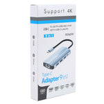 BYL-2206 9-in-1 USB-C / Type-C to USB 다기능 도킹 스테이션 허브 어댑터, BYL-2206