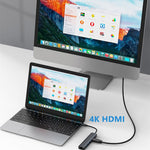BYL-2210 6-in-1 USB-C / Type-C to USB 다기능 도킹 스테이션 허브 어댑터 1000M 네트워크 포트 포함, BYL-2210