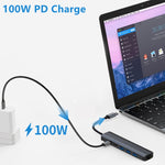 BYL-2210 6-in-1 USB-C / Type-C to USB 다기능 도킹 스테이션 허브 어댑터 1000M 네트워크 포트 포함, BYL-2210