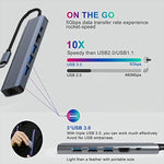 BYL-2210 6-in-1 USB-C / Type-C to USB 다기능 도킹 스테이션 허브 어댑터 1000M 네트워크 포트 포함, BYL-2210