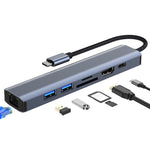 BYL-2303 7-in-1 USB-C / Type-C to USB 다기능 도킹 스테이션 허브 어댑터, BYL-2303