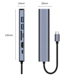 BYL-2303 7-in-1 USB-C / Type-C to USB 다기능 도킹 스테이션 허브 어댑터, BYL-2303
