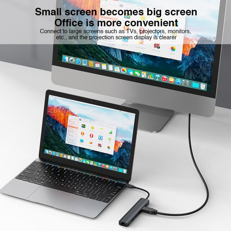 BYL-2303 7-in-1 USB-C / Type-C to USB 다기능 도킹 스테이션 허브 어댑터, BYL-2303