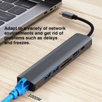 BYL-2303 7-in-1 USB-C / Type-C to USB 다기능 도킹 스테이션 허브 어댑터, BYL-2303