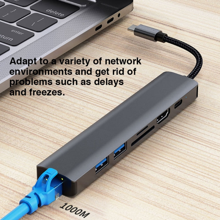 BYL-2303 7-in-1 USB-C / Type-C to USB 다기능 도킹 스테이션 허브 어댑터, BYL-2303