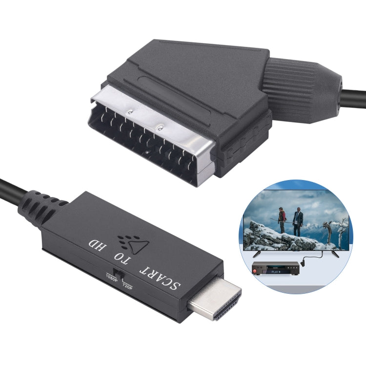 Scart에서 HDMI 호환 변환기 비디오 오디오 어댑터 케이블, Scart에서 HDMI로