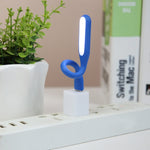 6LEDs USB Interface Flexible Reading Light with US Power Adapter, Light + Adapter