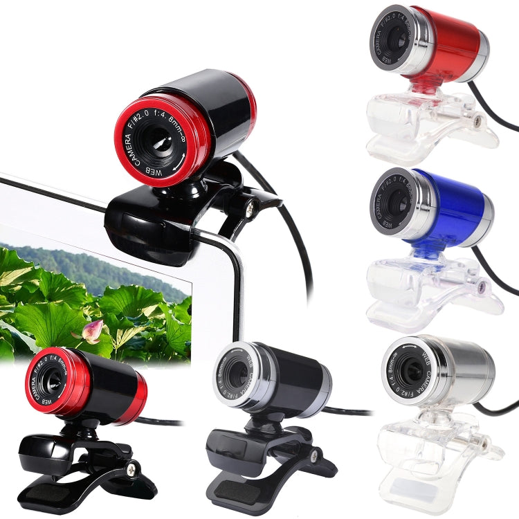 HXSJ A860 30fps 480P HD Webcam for Desktop / Laptop, with 10m Sound Absorbing Microphone, Length: 1.4m, A860 Red, A860 Red + Black, A860 Black, A860 Grey, A860 Blue