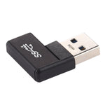 타입-C / USB-C 암컷에서 USB 3.0 수컷 90도 엘보 헤드 알루미늄 합금 어댑터, 타입-C 암컷에서 USB 3.0 수컷으로