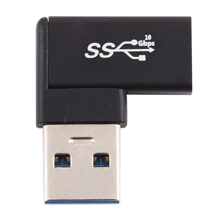 타입-C / USB-C 암컷에서 USB 3.0 수컷 90도 엘보 헤드 알루미늄 합금 어댑터, 타입-C 암컷에서 USB 3.0 수컷으로