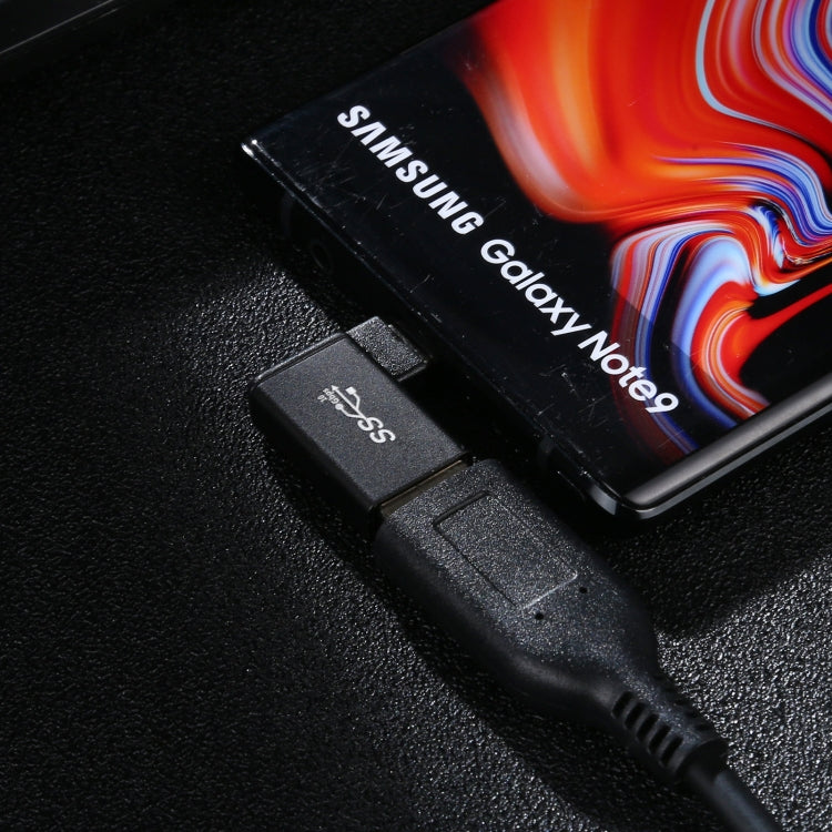 타입-C / USB-C 암컷에서 USB 3.0 수컷 90도 엘보 헤드 알루미늄 합금 어댑터, 타입-C 암컷에서 USB 3.0 수컷으로