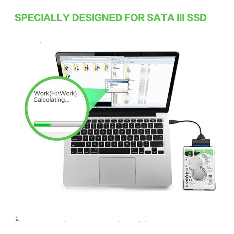 USB-C / 타입-C 3.1 수컷 to SATA (15핀 + 7핀) HDD 데이터 변환 케이블, 길이: 20cm, 타입-C to SATA
