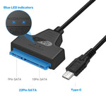 USB-C / 타입-C 3.1 수컷 to SATA (15핀 + 7핀) HDD 데이터 변환 케이블, 길이: 20cm, 타입-C to SATA