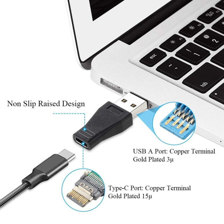USB 3.0 수컷 to USB-C / 타입-C 3.1 암컷 커넥터 어댑터, AM to USB 타입-C