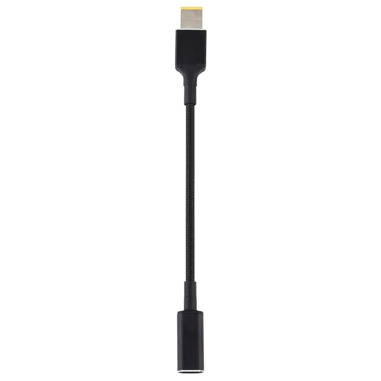 PD 100W 18.5-20V 사각 플러그 to USB-C / 타입-C 어댑터 나일론 꼬임 케이블, 레노버 노트북용