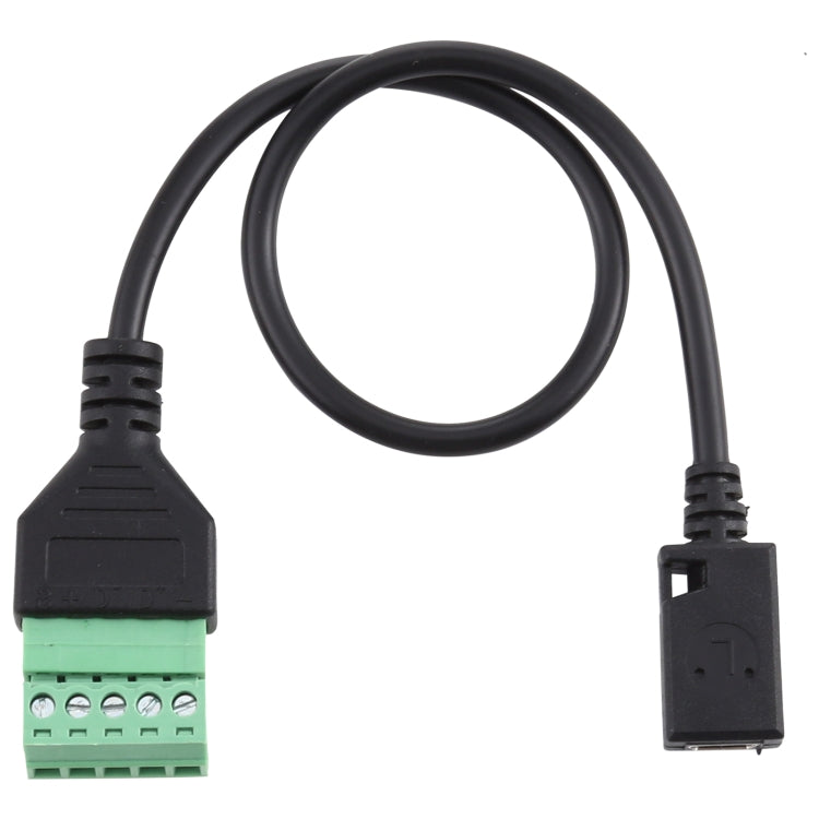 미니 5핀 암컷 to 5핀 플러그형 단자 무납땜 USB 커넥터 무납땜 연결 어댑터 케이블, 길이: 30cm, 미니 5핀 암컷