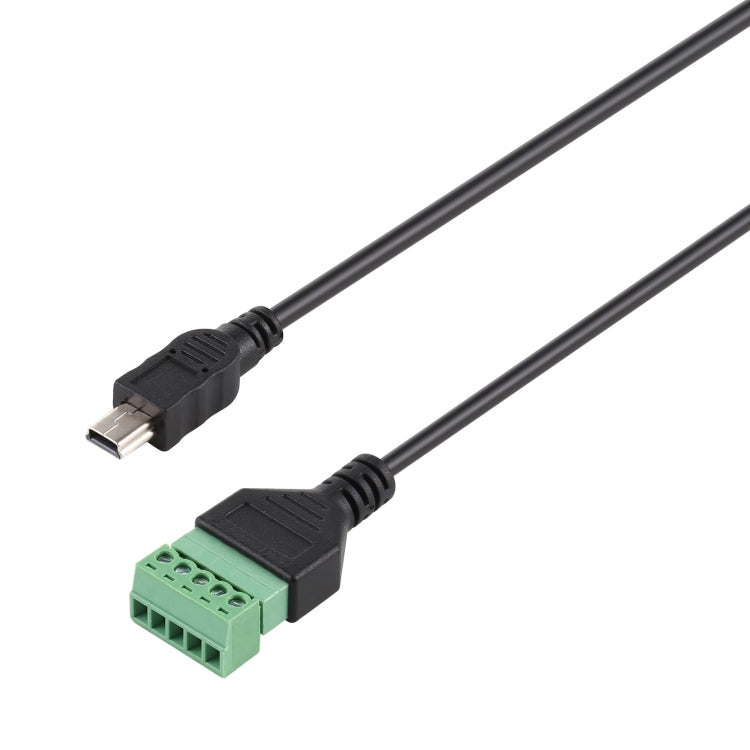 미니 5핀 수컷 to 5핀 플러그형 단자 무납땜 USB 커넥터 무납땜 연결 어댑터 케이블, 길이: 30cm, 미니 5핀 수컷