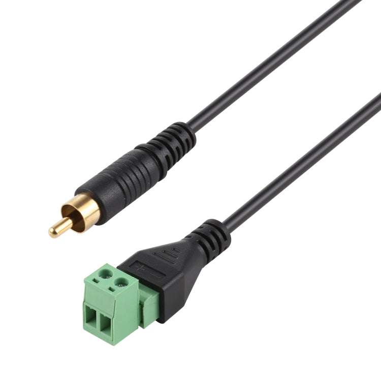 RCA 수컷 금도금 2핀 플러그형 단자 무납땜 USB 커넥터 무납땜 연결 어댑터 케이블, 길이: 30cm, RCA 수컷
