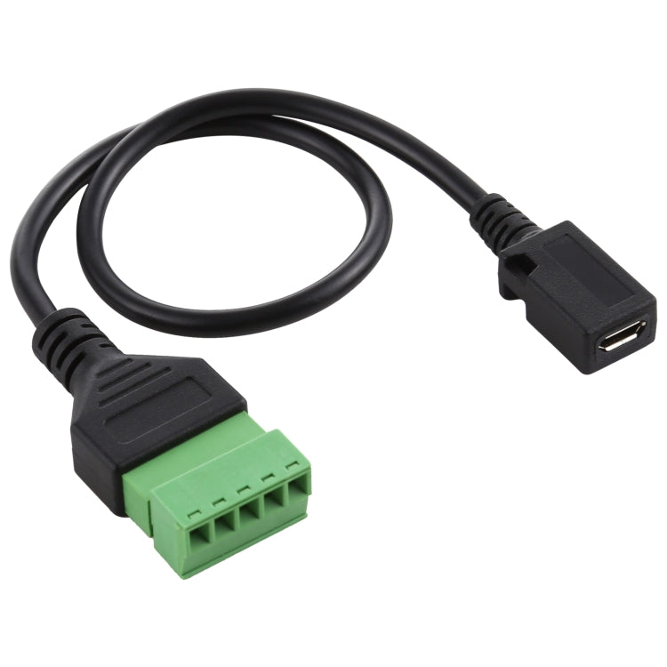 마이크로 USB 암컷 5핀 플러그형 단자 무납땜 USB 커넥터 무납땜 연결 어댑터 케이블, 길이: 30cm, 마이크로 USB 암컷
