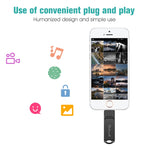 Richwell 16G 타입-C + 8핀 + USB 3.0 메탈 푸시풀 플래시 디스크 OTG 기능 포함