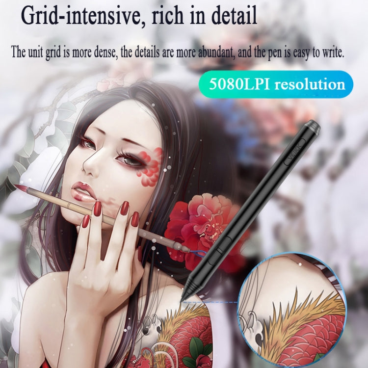 VEIKK A50 10x6인치 5080 LPI 스마트 터치 전자 그래픽 태블릿, Type-c 인터페이스 포함, A50