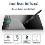 VEIKK A50 10x6인치 5080 LPI 스마트 터치 전자 그래픽 태블릿, Type-c 인터페이스 포함, A50