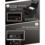 ZJ-8360 II USB 및 LAN 인터페이스 자동 절단기 80mm 열 영수증 프린터, ZJ-8360 II USB 및 LAN