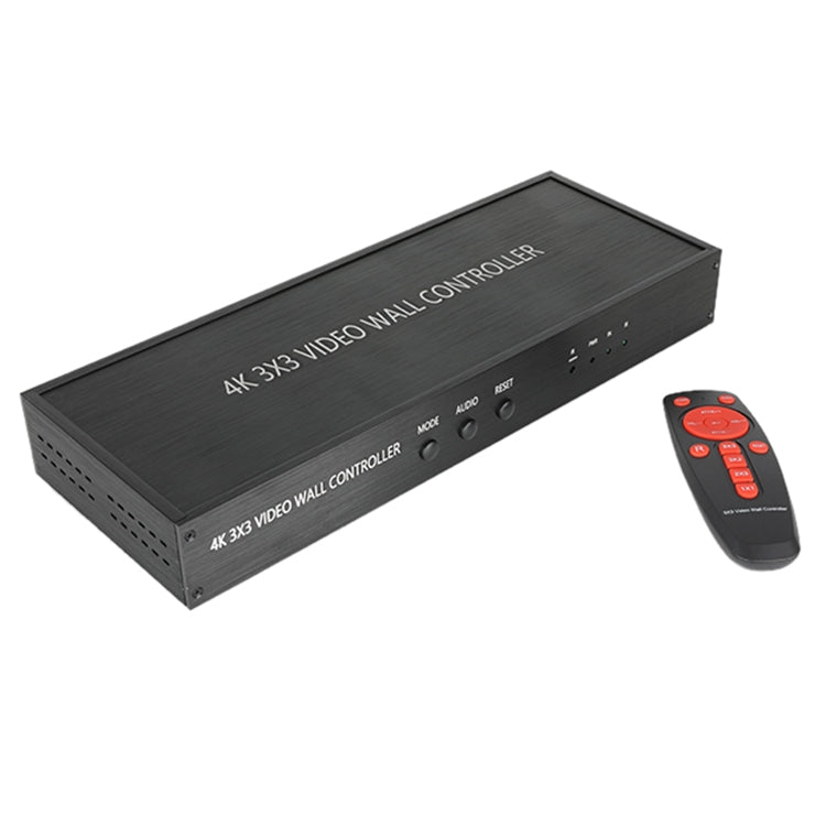 NK-BT88 4K 3X3 HDMI 비디오 월 컨트롤러 다중 화면 스플라이싱 프로세서 리모컨 포함, EU 플러그, EU 플러그
