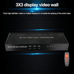 NK-BT88 4K 3X3 HDMI 비디오 월 컨트롤러 다중 화면 스플라이싱 프로세서 리모컨 포함, EU 플러그, EU 플러그