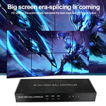 NK-BT88 4K 3X3 HDMI 비디오 월 컨트롤러 다중 화면 스플라이싱 프로세서 리모컨 포함, EU 플러그, EU 플러그