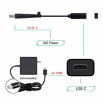 DP USB-C / 타입-C에서 7.4 x 0.6mm 전원 어댑터 충전 케이블 HP용, 2.4 x 0.6mm