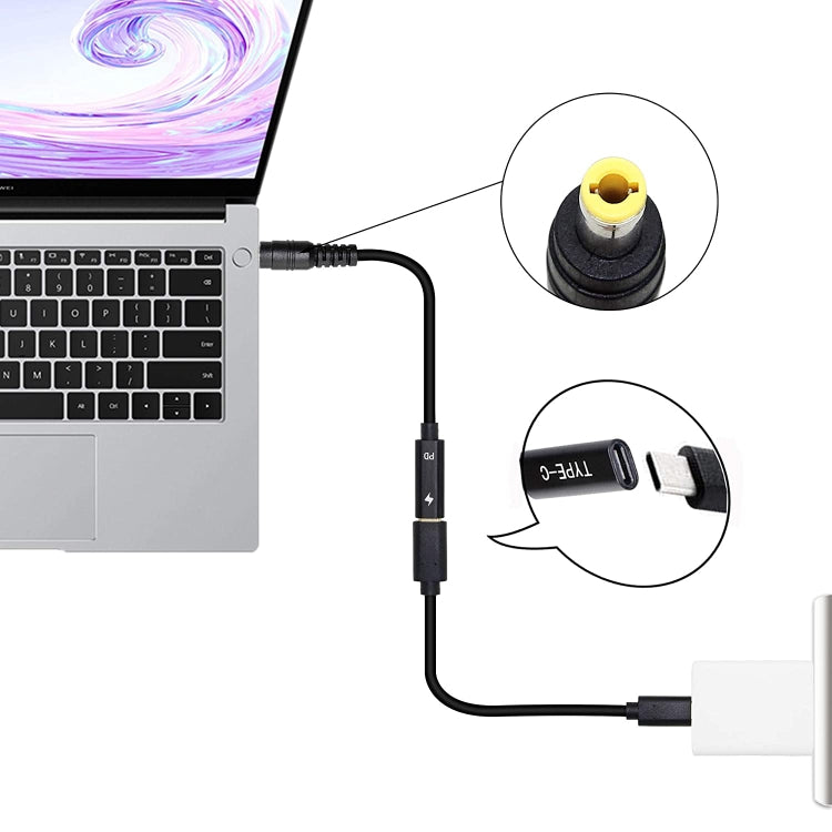 DP USB-C / 타입-C에서 5.5 x 2.5mm 전원 어댑터 충전 케이블, 5.5 x 2.5mm