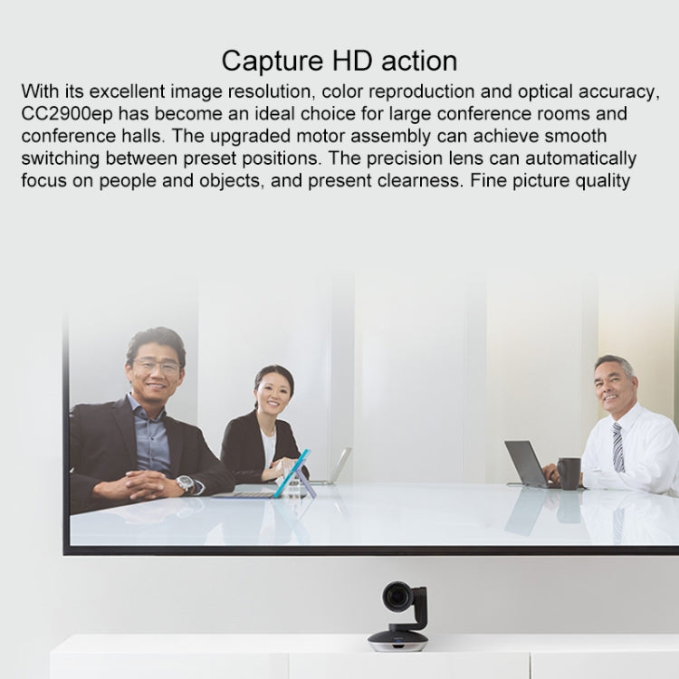 Logitech CC2900EP HD 1080P 10배 무손실 줌 기업용 회의 카메라, EU 플러그