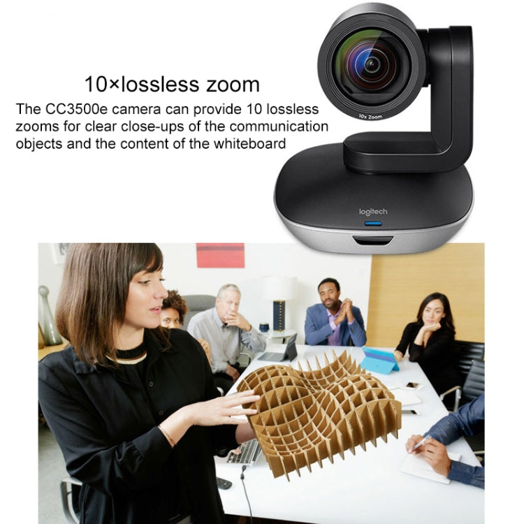 Logitech CC3500e HD 1080P 온라인 수업 비즈니스 화상회의 카메라, EU 플러그