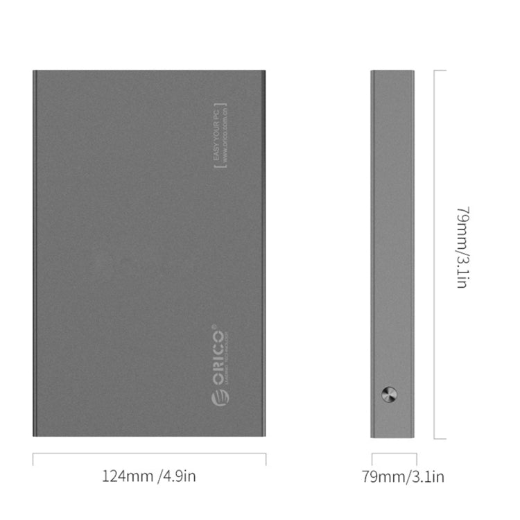 ORICO 2518S3 USB3.0 외장 하드 디스크 박스 저장 케이스 7mm & 9.5mm 2.5인치 SATA HDD / SSD용
